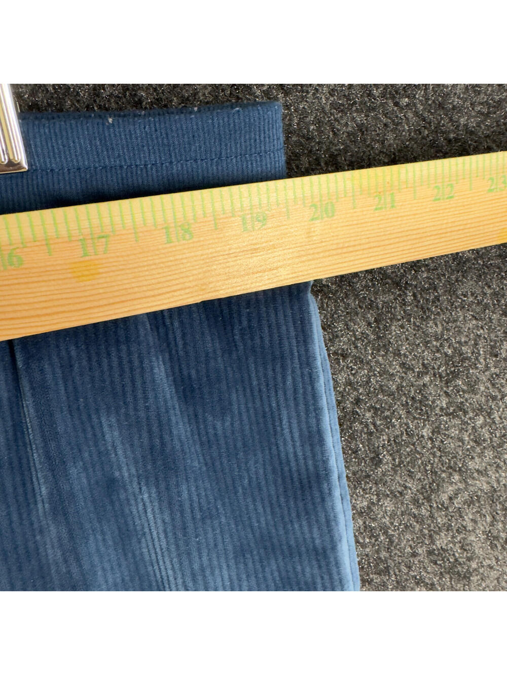 Joyspun Cropped Pants Women 2X Plus Blue High Rise Pull On Flat Front Straight - Picture 3 of 8